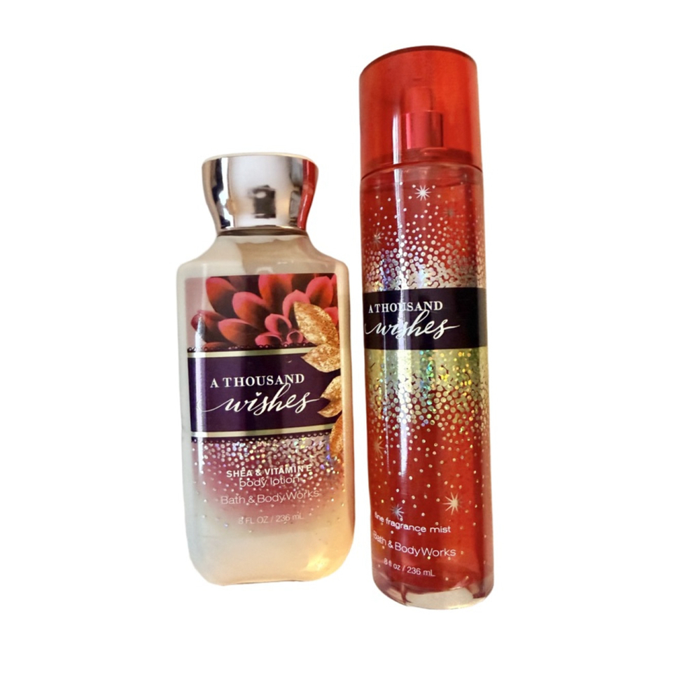 NWT Bath and Body Works A THOUSAND WISHES Full Size 2 PC Gift Set Lotion & Mist